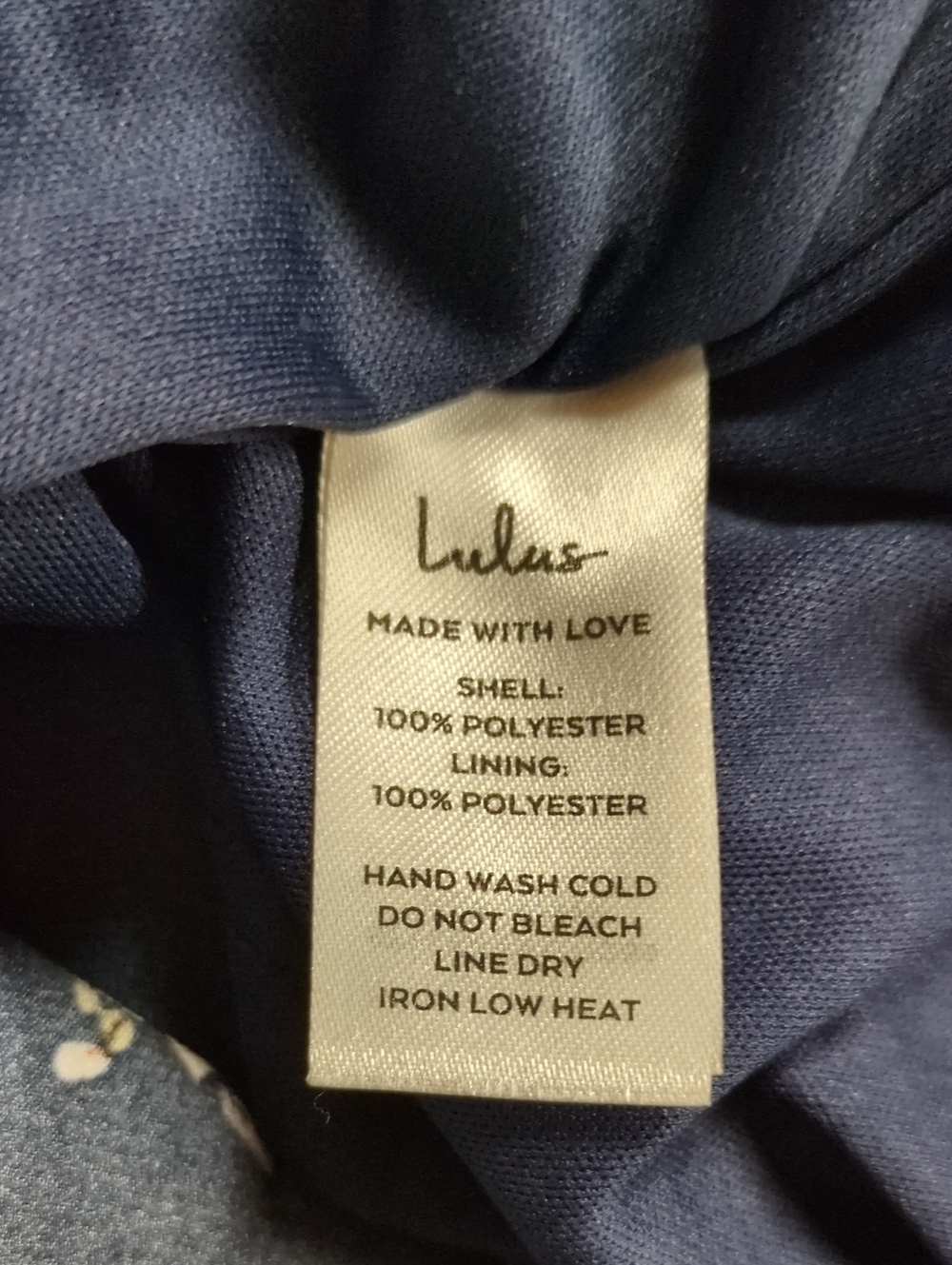 Lulu's My Favorite Day Navy Blue Floral Print Tulip Skirt Midi Dress Size Large - Picture 9 of 10
